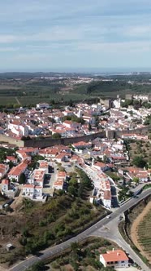 Vertical Video City of Óbidos in Portugal