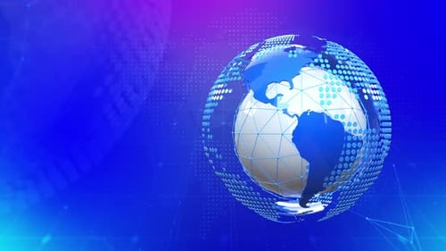 Broadcast News Background Blue Loop V3