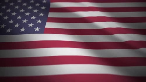 Realistic Waving American Flag Loop for Patriotic Broadcasts