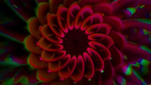 Abstract Psychedelic Spiral Glitch Background Loop