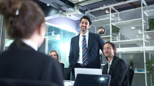 Business Meeting Collaboration in Modern Workplace