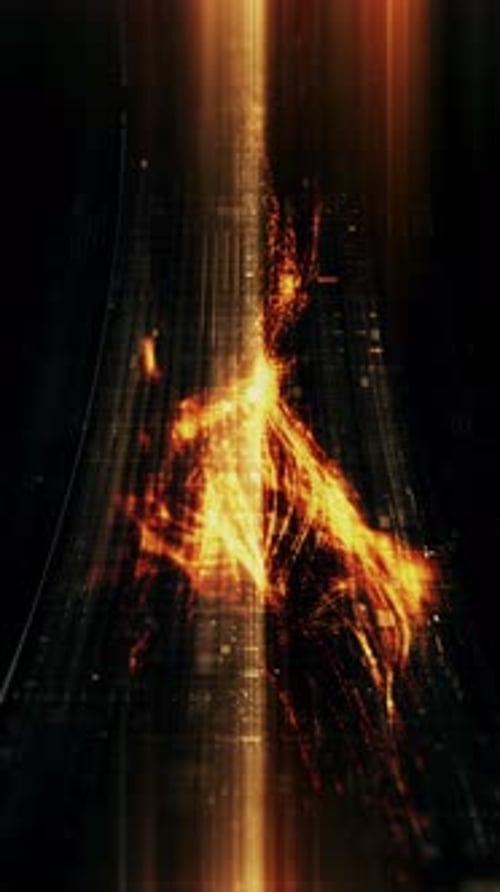 Futuristic data network visualization with glowing digital streams 02