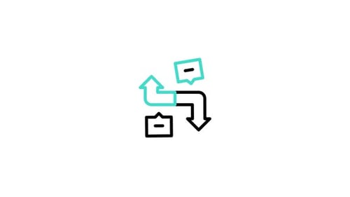 Minimalist Animated Business Direction Choice Icon