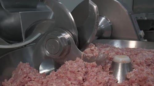 Sausages Meat Process Factory Production Handmade Smoked Boiled Wrap Mincemeat Spice