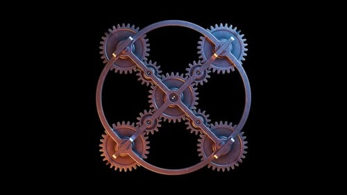 Seamless Loop of Interlocking 3D Gears Mechanism
