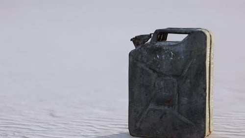 Old Rusted Fuel Can on the Beach