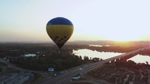 Scenic Hot Air Balloon Ride Over the City