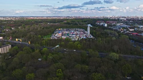 Aerial view of Amusement Park , Berlin , Germany