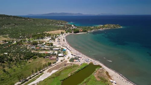 Drone view of Dikili Bademli beach