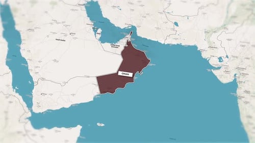 Animated Map Zoom to Highlight Oman