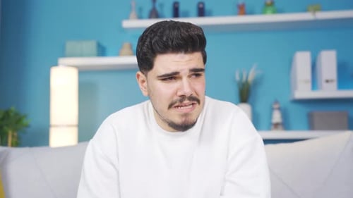 Sad young man.