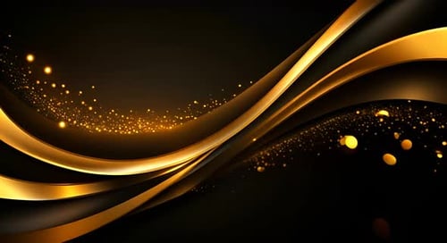 Fond d'entreprise de luxe noir avec des lignes dorées