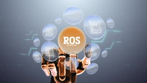 Touch screen technology Ros Return On Sales Robotic Concept Background 4K