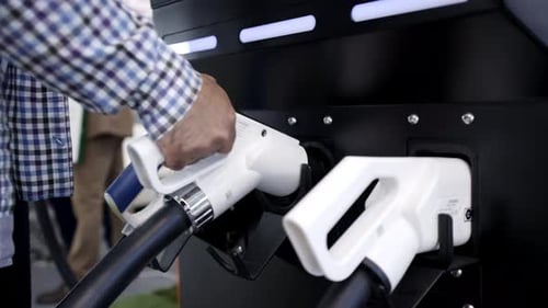 Filling Up at an Electric Vehicle Charging Station with a Focus on User Convenience and Design Media