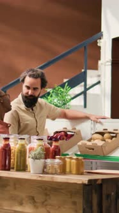People at a Food Stand