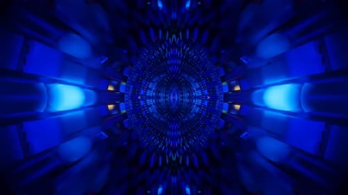 Flashing Hypnotic Visuals with Trippy Surreal Scifi Elements in a Seamless VJ Loop