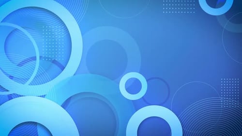 Animated Blue Abstract Geometric Circles Background