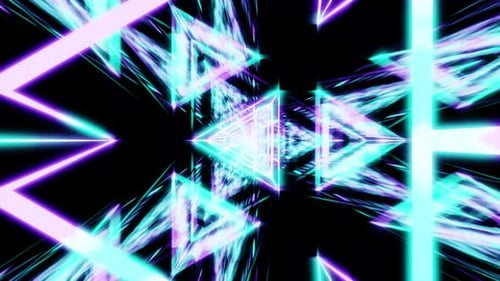 Newest Neo Triangle Blue And Purple Vj Loop Animation Background