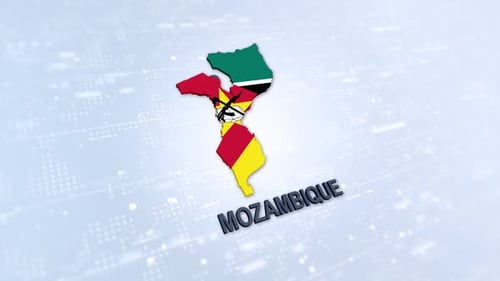 Mozambique Flag Map Reveal for Global Business Presentations