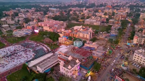 Vue aérienne de Prem Mandir