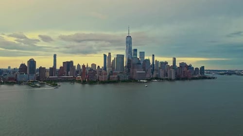 NYC Aerial View New York City Skyline Cityscape of Manhattan in USA New York City NYC Manhattan