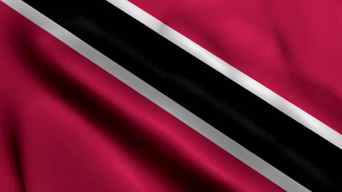 Trinidad and Tobago Flag Waving Realistic Animation