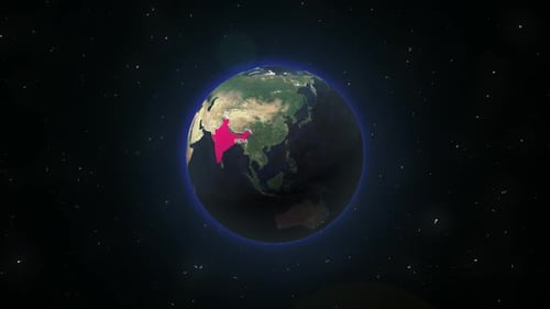 Earth Zoom From Space To India