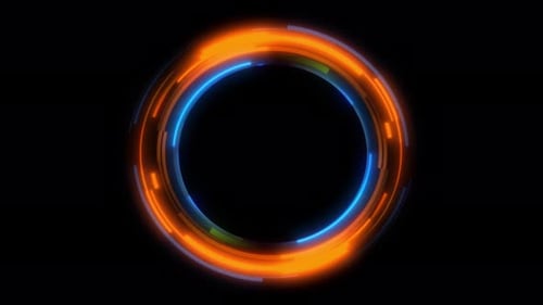 Abstract colorful Swirling Glowing Circles Animation Background