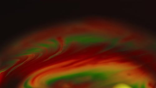 Abstract Colorful Paint Oil on the Surface of a Soap Bubble