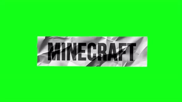 Minecraft Paper Style Headline Title Green Screen 4K, Backgrounds ...