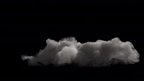 Dynamic Realistic Smoke Cloud Reveal Transition Element