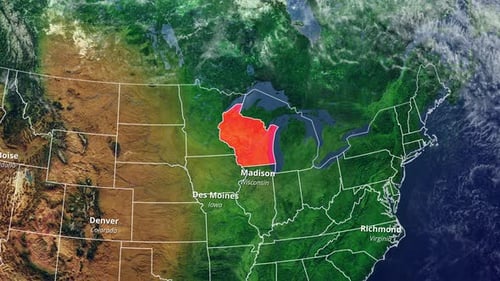 Wisconsin Zoom Map 2D