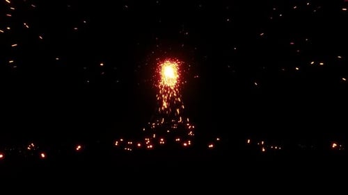 Golden Sparks Burst Reveal Effect