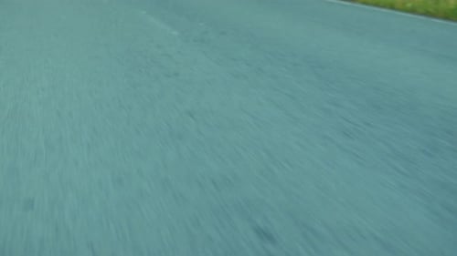 Road Surface with Painted Lines, Fast Tracking Movement