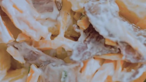 Macro Shot of Prepared Salad Dish