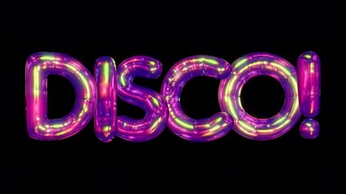 Irisierende Disco-Bildunterschrift