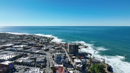 Aerial View of the La Jolla Coastline California USA