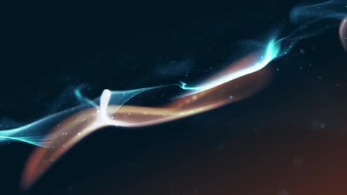 Fallendes Sonnenlicht bildet einen blau-orangefarbenen Wellenanimationshintergrund