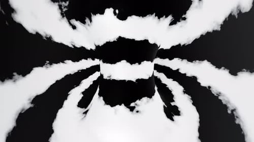 Abstrakte Schwarzweiß-Torus Vj Loop-Animation