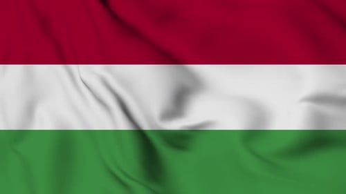 Wehende Flagge Ungarns