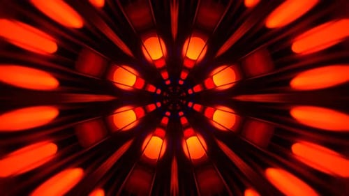 Deep Blue And Orange Fantasy Kaleidoscope Space Background Vj Loop In 4K