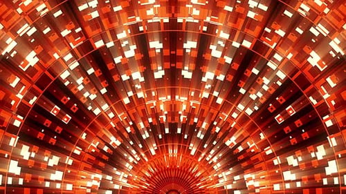 VJ Red Dynamic Abstract Arc