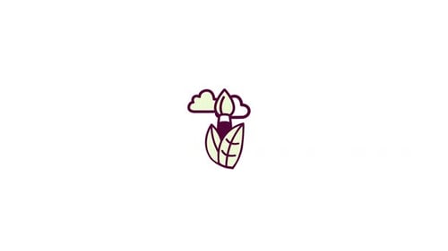 Animated Plant Growing Icon in Modern Style