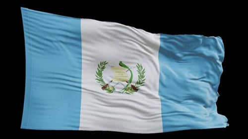 Realistic Waving Flag of Guatemala Animation