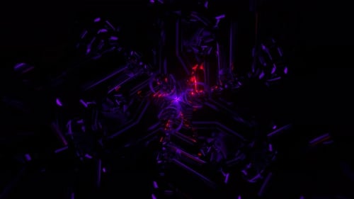 An Abstract and Hypnotic Background Featuring Psychedelic Neon Lights