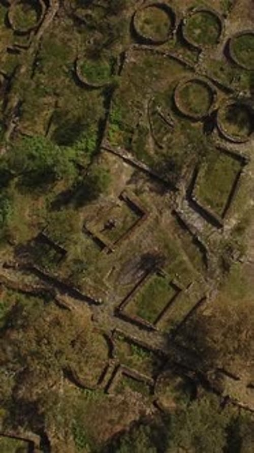 Vertical Video of Roman City Ruines
