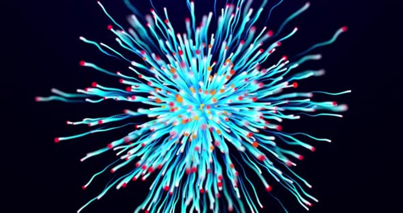 Magic Particle Explosion. Magical White Particle Blast. Particle Burst ...