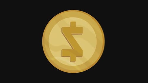 Animated Z Coin Spinning Loop for Financial Content