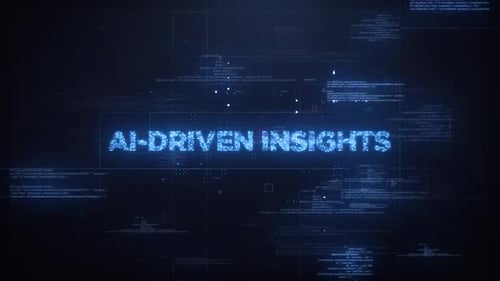 Ai Driven Insights Word On Dynamic Technology Background
