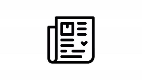 newspaper line icon animation